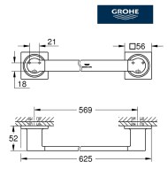 MEDIDAS TOALLERO LAVABO ALLURE GROHE